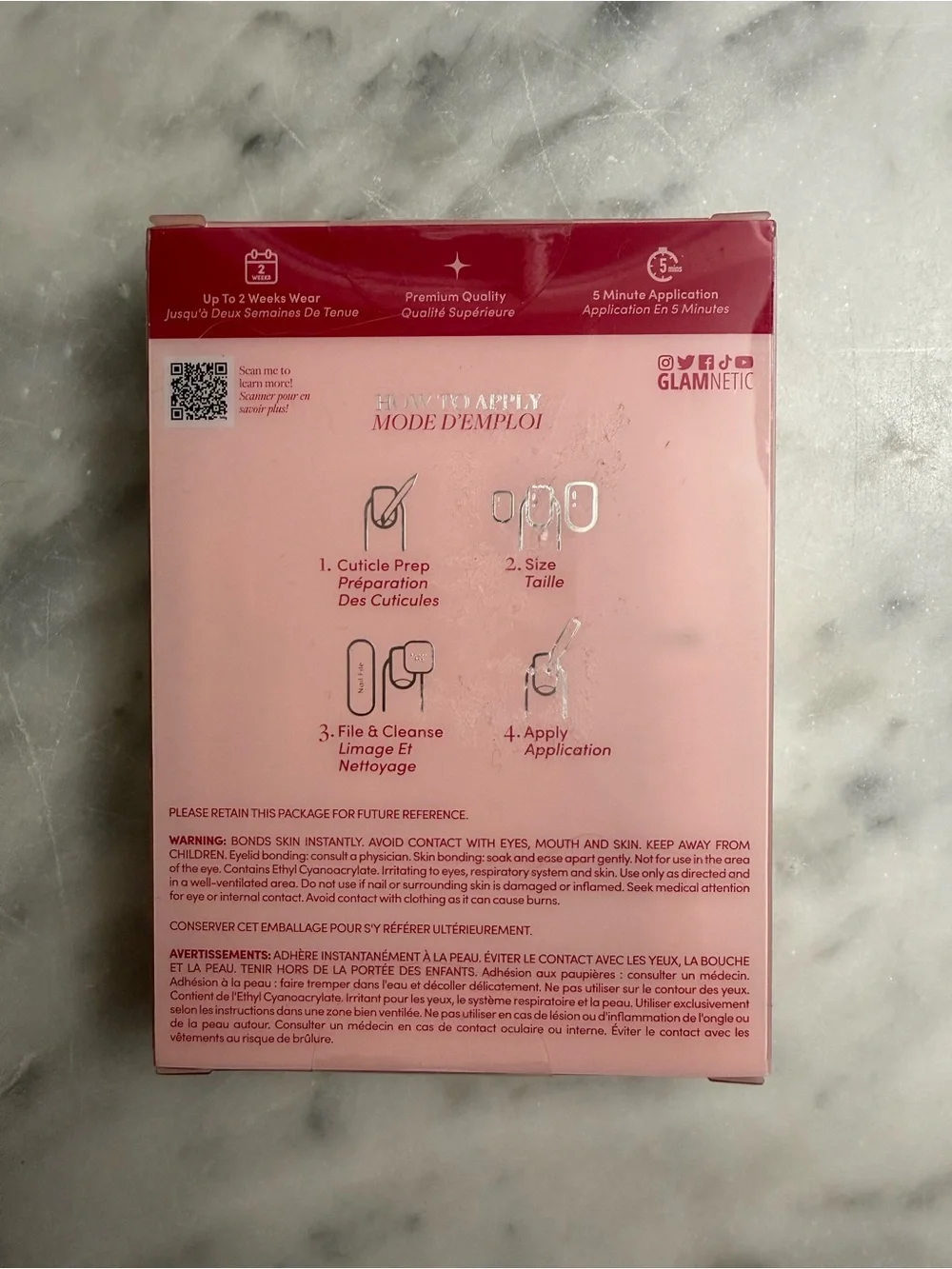Glamnetic Press-On Nails Short Almond Shape WIFEY NIB